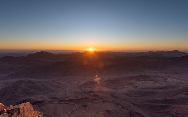 sunrise in the mountains