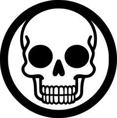 Skull - Minimalist and Flat Logo - Vector illustration