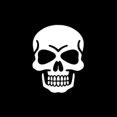 Fototapeta premium Skull | Minimalist and Simple Silhouette - Vector illustration