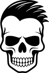 Skull | Minimalist and Simple Silhouette - Vector illustration