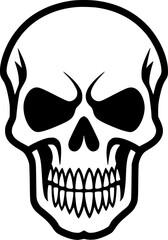 Skull | Black and White Vector illustration