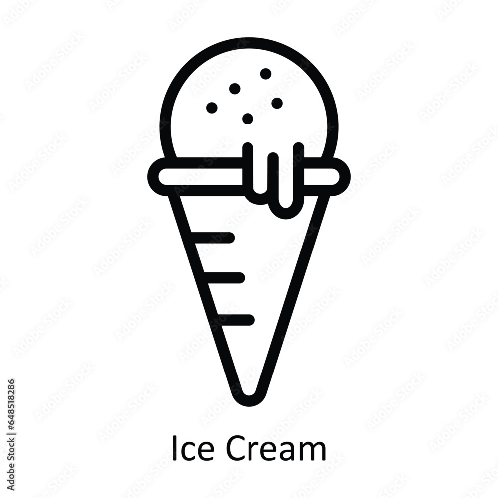Poster ice cream vector outline icon design illustration. event management symbol on white background eps 1