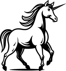 Obraz na płótnie Canvas Unicorn - High Quality Vector Logo - Vector illustration ideal for T-shirt graphic