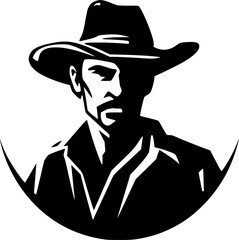 Western | Black and White Vector illustration