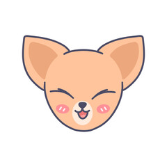 Vector illustration with cute fox. Animal face, print for a children's T-shirt.