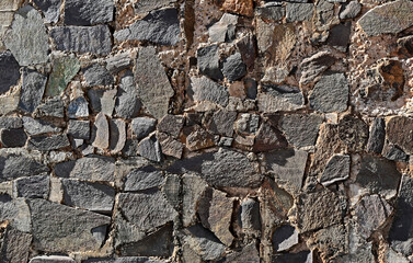 Ancient stone wall in Ribeirao Preto, Brazil