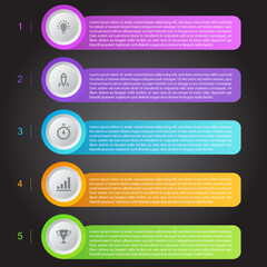 A collection of infographic elements Illustration in a flat style
