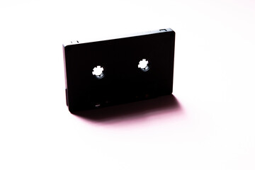 Cassette tape on light white background
