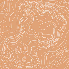 Topographic contour illustration wallpaper hand drawn. Background concept poster. Lines and contours concept relief of mountains.