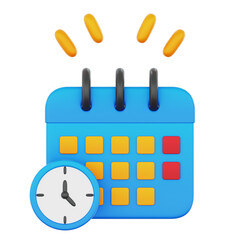 3D Rendering Finance Calendar Icon Transparent Illustration