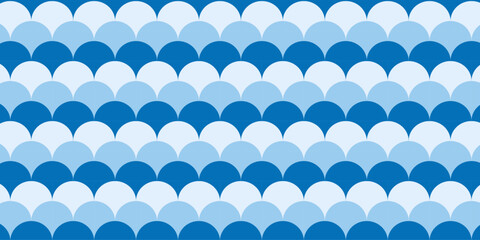 Beautiful pattern of blue waves. Mermaid fish scale. Sea background © Pattern Collector