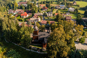 Fototapeta premium Kościół św. Jana Ewangelisty w Pisarzowej, Małopolska, Poland, EU