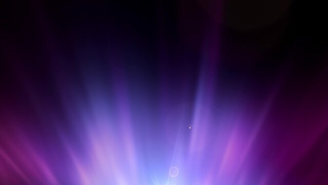 Blue and violet beams of bright laser light shining on black background. Animation loop technology multicolored light vertical lines wave animation on black. Abstract dark motion gradient light trails