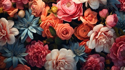 Obraz na płótnie Canvas Beautiful flower patterns - Floral background