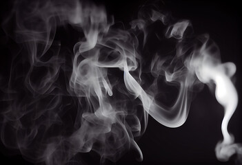 Obraz premium A close up of a white smoke on a black background with a black background and a black background.