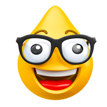 Emoji with glasses chicken fritters coxinha brazilian 3d render