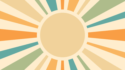 abstract background of retro circle sun with sunburst. template ready for advertisements or printing