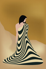 The Lady With the Zebra Gown