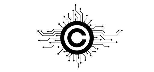 Copyright or C letter. Right of first publication. Copy right symbol. world copyright day. concept of legal education.. Register trademark copyright icon. Piracy, padlock sign. Pad lock privacy logo.