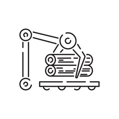 Woodcutter line icon. Log, wood, wooden icon outline style for your web design