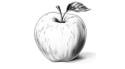 Apple vector freehand pencil drawn sketch