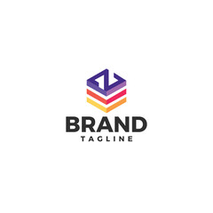 Modern and minimal letter mark Z logo design for online business.