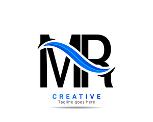 Creative MR initial logo design and template. Professional MR letter logo design brand identity