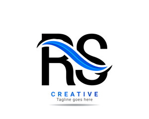 Obraz premium Creative RS initial logo design and template. Professional RS letter logo design brand identity