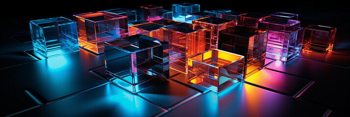 Abstract 3d background Abstract red 3D cubes background red 3D square background 3D rectangle background