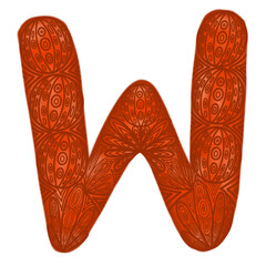 Font W -  Creative hand drawn alphabet 