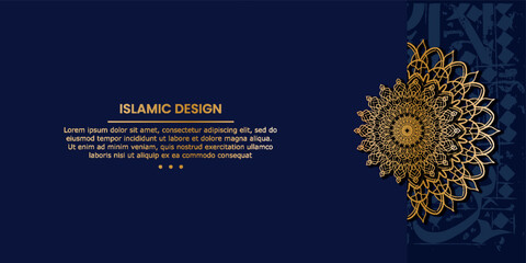 Luxury mandala background with golden arabesque pattern arabic islamic east style.decorative mandala for print, poster, cover, brochure, flyer, banner - obrazy, fototapety, plakaty
