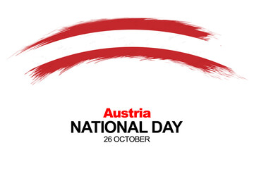 Austria Independence Day. Austria Happy Independence Day. Independence Day Of Austria. 26th Of October. Vector Illustration.