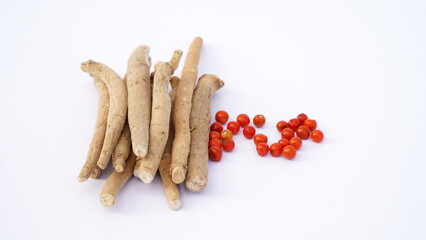 Withania somnifera or Ashwagandha, Indian powerful herbs, healthcare and reduce stress