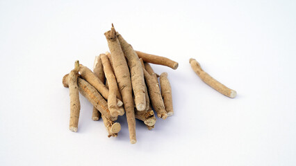 Root Withania somnifera, known commonly as ashwagandha, Indian ginseng, poison gooseberry or winter cherry
