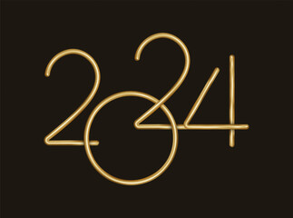 2024 New Year gold