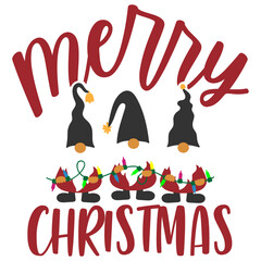 Fototapeta premium Merry Christmas - Christmas Gnome Illustration