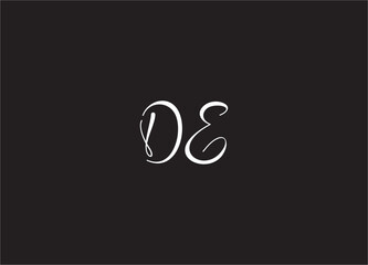 DE Letter Logo Design And Monogram Logo