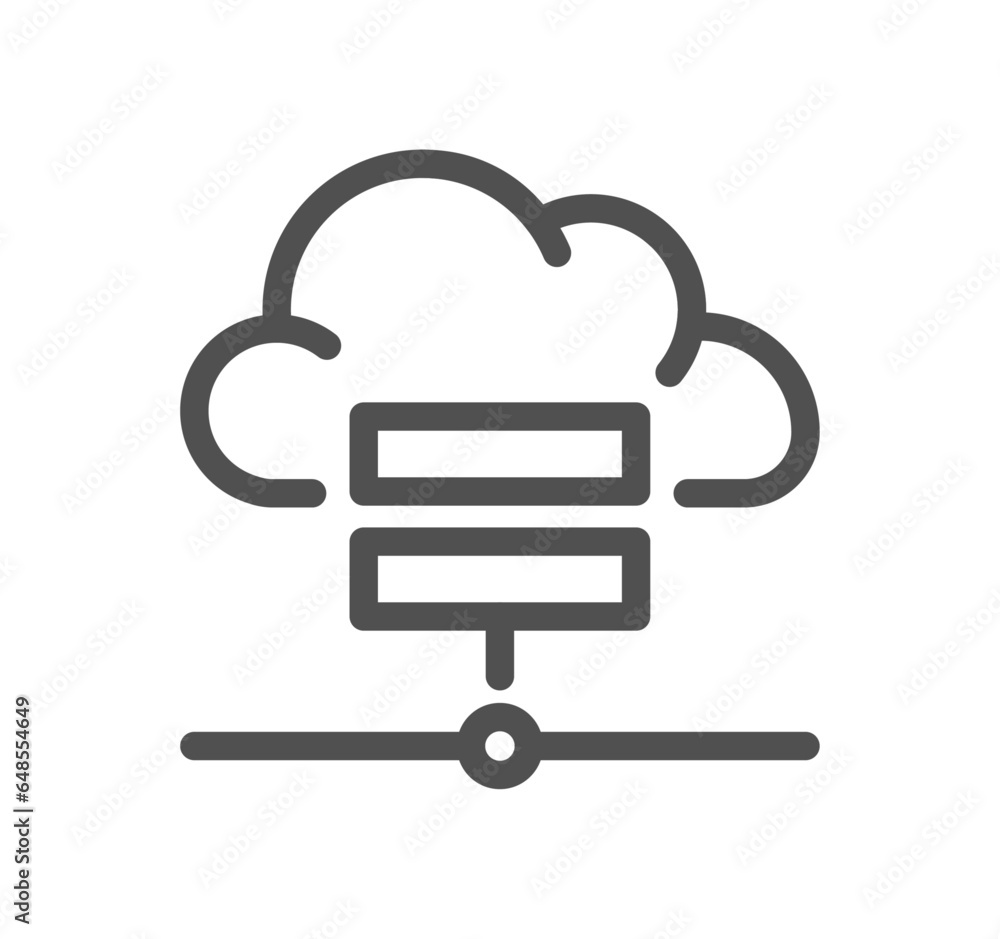 Poster data exchange related icon outline and linear vector.