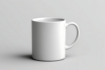 Obraz premium White mug mockup on a white background. 3d rendering.