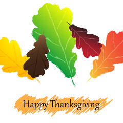 happy thanksgiving vector illustration.it is suitable for card, banner, or poster