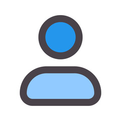 user flat line icon