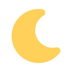 crescent moon flat icon