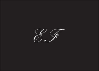 EF Letter Logo Design And Monogram Logo