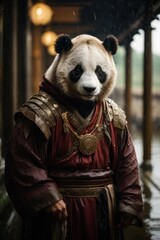Authentic Kung Fu Panda Wearing Armor