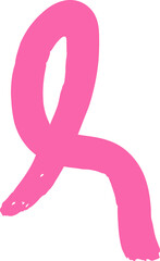 Pink breast cancer awareness ribbon