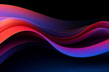 Sleek and shadowy banner with vibrant ripples. Generative AI