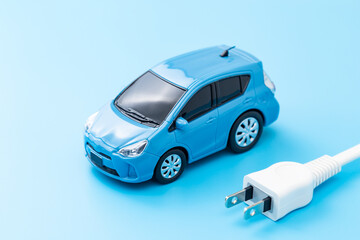 電気自動車と電源プラグ