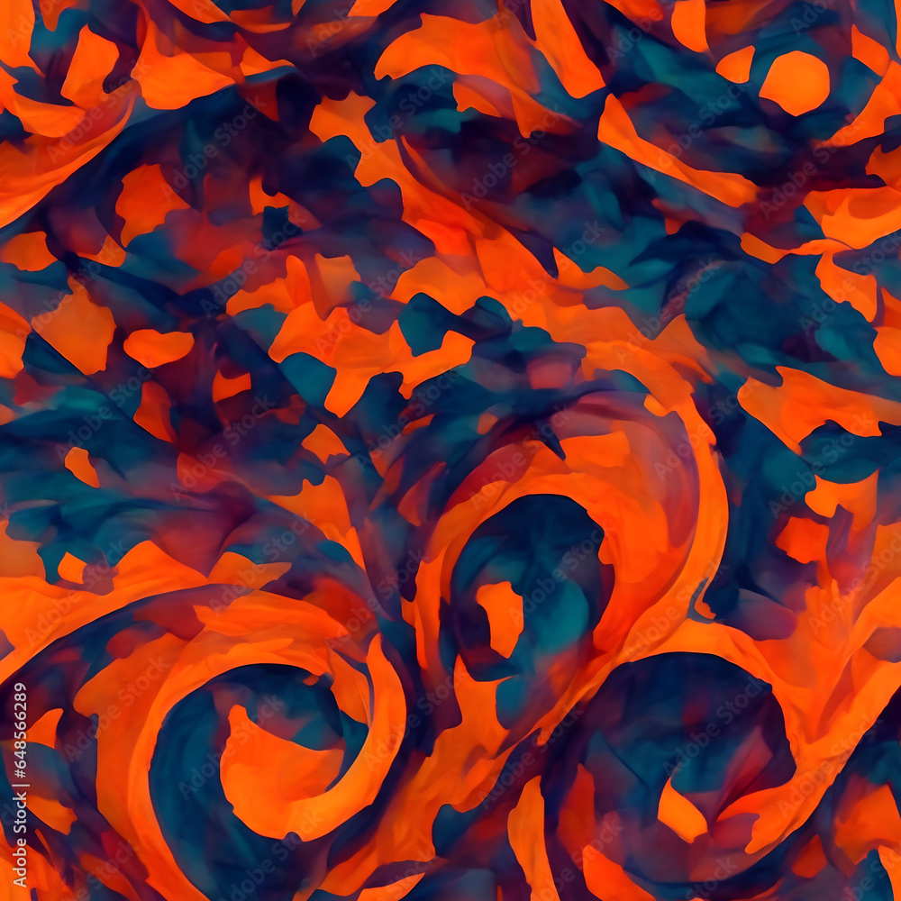 Poster abstract pattern with waves, generative ai