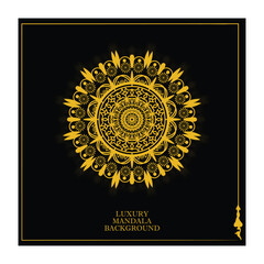 Luxury golden mandala decorative background design