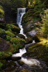 Triberg Falls, One of the highest waterfalls in Germany. Waterfall in the Black Forest